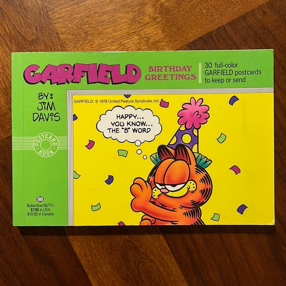Garfield Other - VINTAGE GARFIELD POSTCARD BOOK BIRTHDAY GREETINGS - 30 POSTCARDS